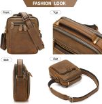 Jack&Chris Leather Messenger Bag for Men, Man Purse Crossbody Bags for Work Business - Image 4
